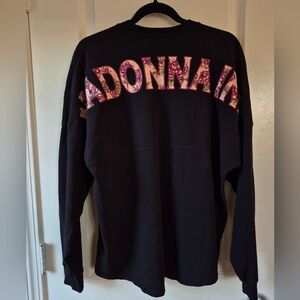 MADONNA INN Black Long Sleeve Shirt with Floral Lettering • Women's Small